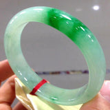 Zheru Jewelry Natural Burmese Jade Two-Color Princess Bracelet