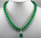 8mm Purple Jade Heart Pendant Necklace for Party and Anniversary