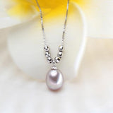Freshwater Pearl Drop Pendant 925 Sterling Silver Choker Necklace