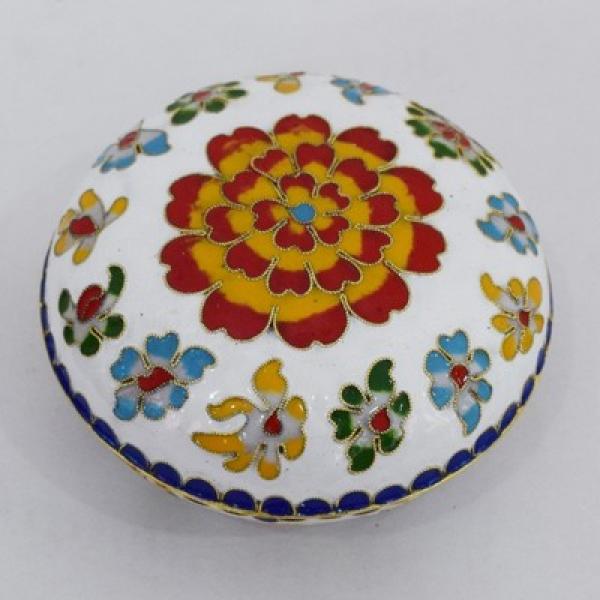 Cloisonne Jewelry Box 4 Inch Powder Box Beijing Crafts