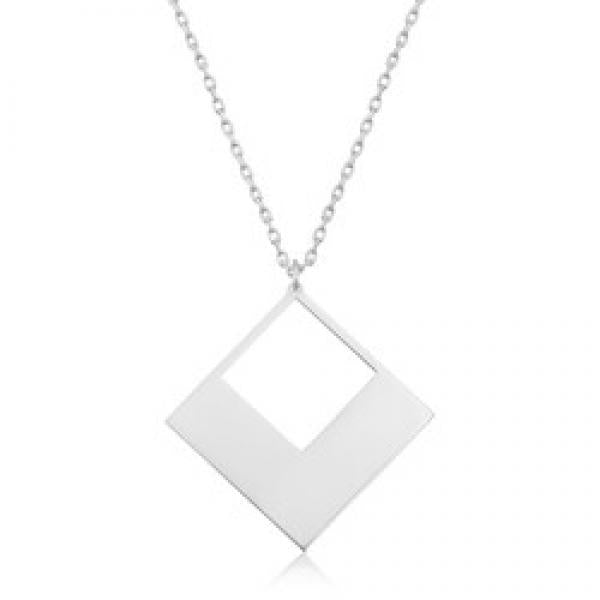 Silver Square Lady Necklace