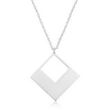 Silver Square Lady Necklace