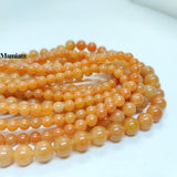 Red Aventurine Charm Beads 6-10mm Round Stone DIY Bracelet Necklace