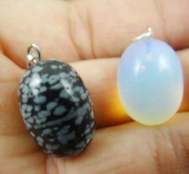 Natural Stone Oval aventurine Pendant for diy Jewelry making