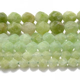 Green Peridot Stone Beads Faceted Spacer Beads 6 8 10mm
