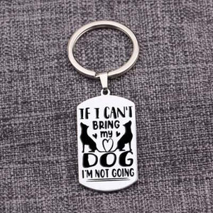 Dog Loss Sympathy Keychain - Engraved Stainless Steel Jewelry