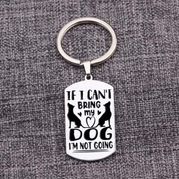 Dog Loss Sympathy Keychain - Engraved Stainless Steel Jewelry