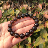 Fengbaowu Smoky Quartz Bracelet 128 Facets Crystal Healing Stone Jewelry Gift