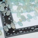 Natural Aquamarine Irregular Oval Beads Mixed Size 20mm-40mm
