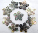 Abalone Shell Flower Pendant for DIY Jewelry Making Necklace 6PCS