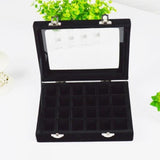 Velvet Glass Jewelry Display Box 20*15*4.5cm Organizer