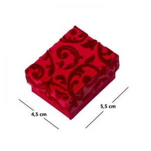 Elegant Flocked Fabric Ring Box
