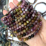 Natural Tourmaline 6mm Round Beads Bracelet DIY Jewelry Making