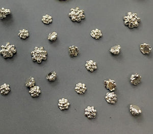 20Pcs/Pack Silver Flower Buds DIY Jewelry Earrings Brooch Beads Women Charm