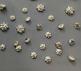 20Pcs/Pack Silver Flower Buds DIY Jewelry Earrings Brooch Beads Women Charm