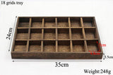 Vintage Wooden Jewelry Tray Organizer Storage Plate