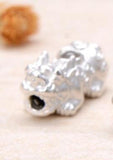 3D 999 Silver Pixiu Beads Fengshui Wealth Lucky Animal Beads