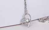 S925 Silver Choker Hearts Pendant Necklace for Women