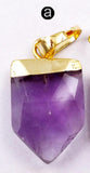 Colorful Mini Spear Stone Pendant Necklaces