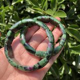 Natural Ruby Zoisite Bracelet Bangle Crystal Healing Stone