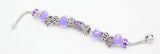 6pcs Purple Ribbon Bead Pancreatic Cancer Awareness Bracelet