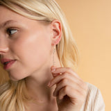 Personalized Birth Flower Name Earrings for Women