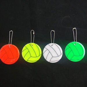 10Pcs Big 6.5CM Volleyball Safety Reflective Keychain