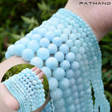 Topazs Light Jaspers Chalcedonys Round Loose Bead for DIY Bracelet
