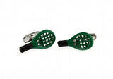 Green Tennis Racket Cufflinks for Shirt J1100