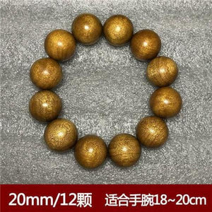 Sichuan Golden Silk Nanmu Bracelet Phoebe Zhennan Buddha Beads Handstring 108Pcs