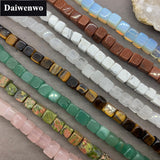 10mm Cube Natural Stone Space Beads DIY Jewelry Tiger Opal Quarzt