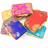 Chinese Classical Brocade Lipstick Box with Mirror