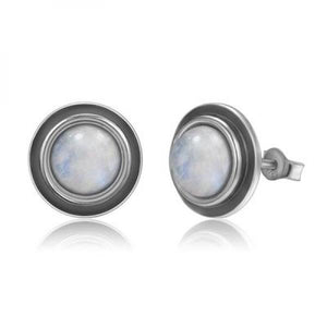 Moonstone Stud Earrings 925 Sterling Silver Wedding Anniversary Gift