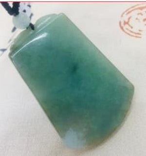 Burmese Emerald Jade Carving Pendant with Bead Necklace
