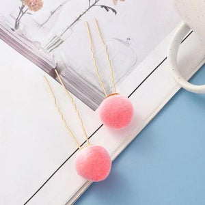 Pink Peach Hanfu Hairpin for Girls Hair Accessories