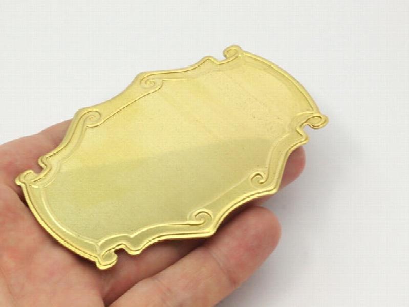 Raw Brass Stamping Blank (91x63x0.80mm) - Large Size