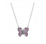 925 Silver Pan Necklace Signature Spinning Hearts Clasp Necklace