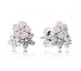 925 Silver Sparkling Crown Stud Earrings Wedding Gift