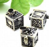 6pcs Bronze Hand Jewel Case Locket Pendants Charms