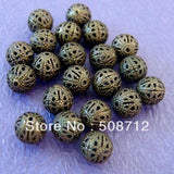500pcs 10mm Antique Bronze Filigree Beads/End Spacer Beads 4mm