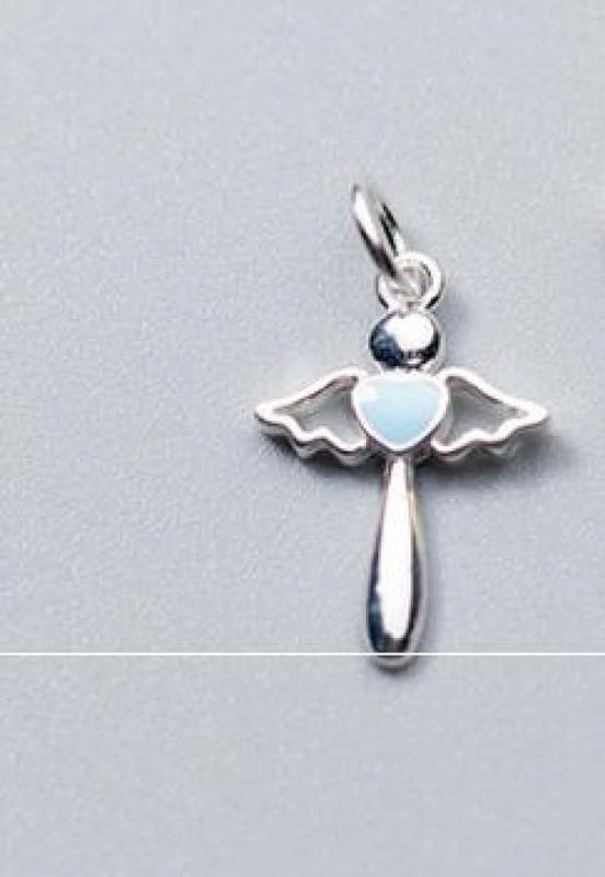 Angel Wand Silver Charms 925 Sterling Silver Pendants
