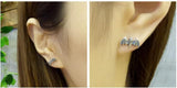 Small Bat 925 Sterling Silver Stud Earrings Unisex Halloween Spooky
