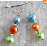 7-8mm Multicolor Freshwater Pearl Dangle Earring