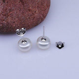 Pink Lavender Freshwater Pearl Stud Earrings S925 Silver Fine Women Gift