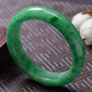 Natural Burmese Light Green Jadeite 54mm-64mm Bracelet