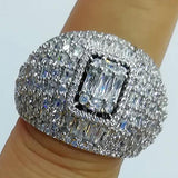 Disco Ball Statement Ring Women Cubic Zircon Bohemian Jewelry