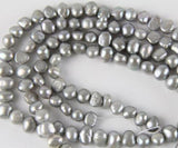 7MM Gray Freshwater Pearl Beads DIY Necklace Material