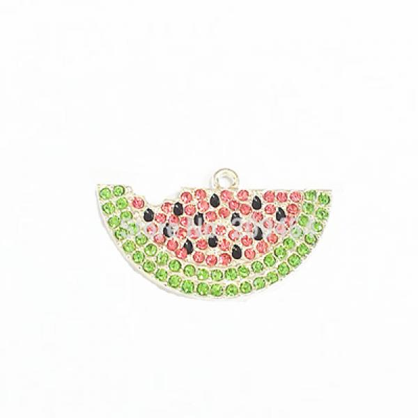 10pcs Watermelon Rhinestone Pendants for Summer Jewelry