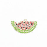 10pcs Watermelon Rhinestone Pendants for Summer Jewelry