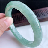 Zheru Natural Burmese Jade Light Green Bracelet 54-64mm